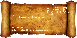 Ölvedi Bence névjegykártya